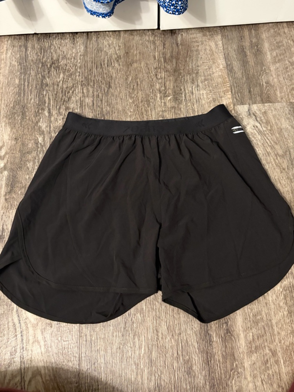 Women's Black Athletic Shorts with Reflective Accent